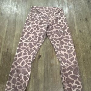 Lululemon Athletica Leopard Leggings in Brown and Cream